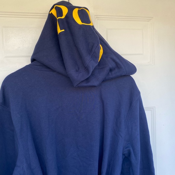 POLO RALPH LAUREN Navy Brushed Fleece Robe Size S/M - Picture 6 of 14